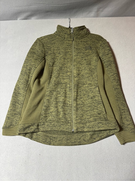 The North Face Tops - The North Face Olive Green Full-Zip Fleece Jacket